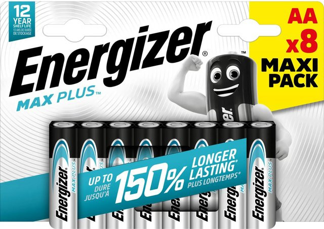 Energizer Alkaline Batterie Max Plus AA Mignon, 8 Stück, Multicolor - Bild 1