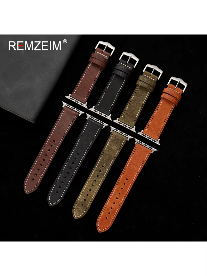 REMZEIM Uhrenarmband Echtleder, Vintage - Bild 3