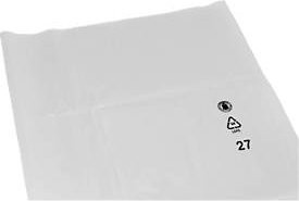 Deiss Abfallsäcke aus transparentem Recycling-LDPE, 250 Liter, 20 Stück, B: 124 cm + 84 cm x H: 250 cm - Bild 1