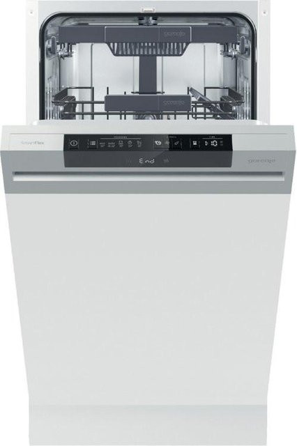 Gorenje Einbau-Geschirrspüler GI561D10S integriert, Breite: 45 cm, Edelstahl und Schwarz - Bild 1