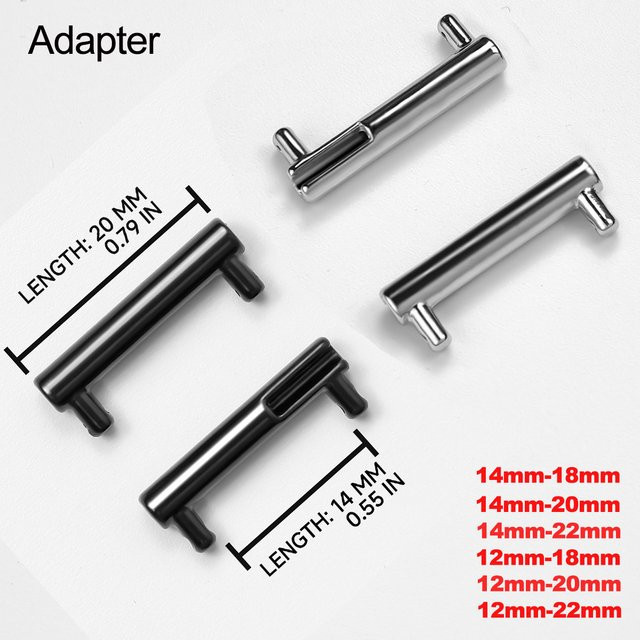 Geekthink Uhrenstecker Adapter, Edelstahl, Silber, Unisex - Bild 1