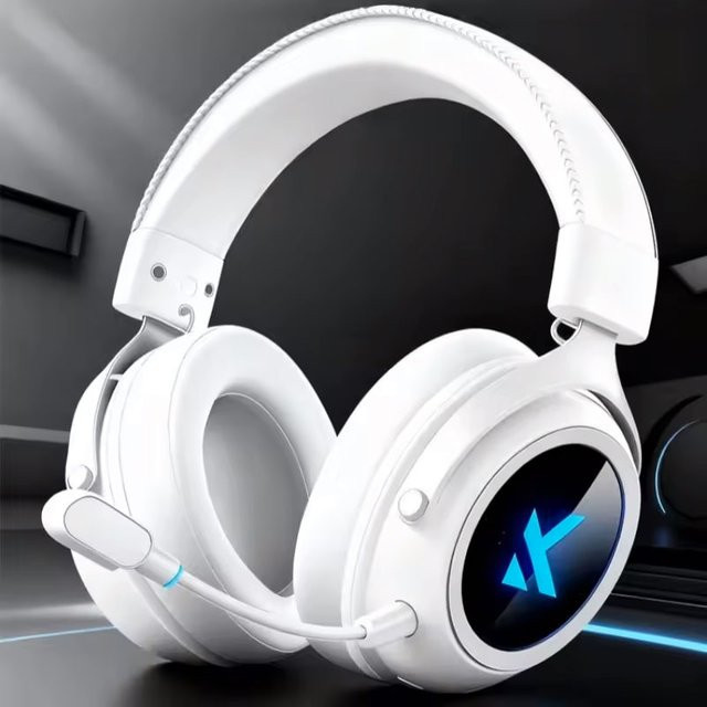 MCHOSE X9 Gaming Headset Kabellose Bluetooth-Kopfhörer mit 7.1 Surround Sound, Geräuschunterdrückung und Mikrofon in Weiß - Bild 1