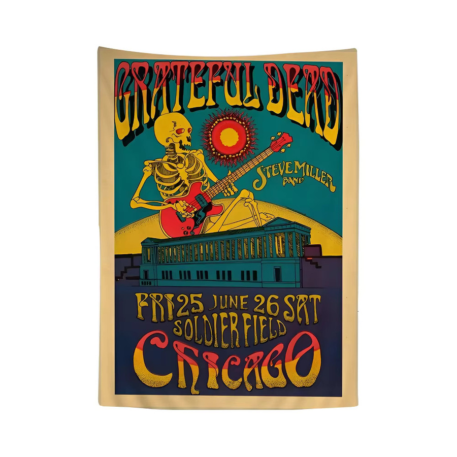 Mesuca Wandteppich The Grateful Dead im Boho-Stil, Mehrfarbig, Rechteckig, Breite: 70 cm, Höhe: 50 cm - Bild 3