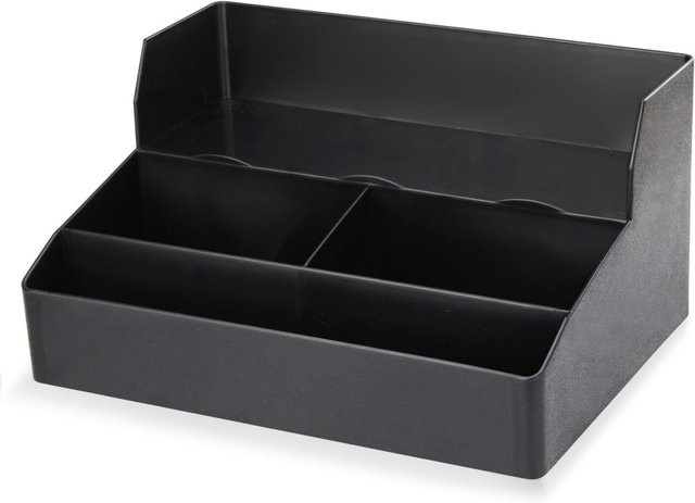 Stalgast Organiser für Kaffeestation mit 3 Fächern und einer Ablage, schwarz, B/H/T: 35,6 x 18 x 25,6 cm - Bild 1