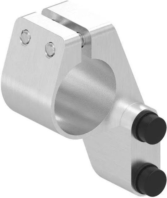 FeNau Stopper V2A für Rundrohr Rechts für Einzelrollwägen aus Edelstahl in Silber - Bild 1