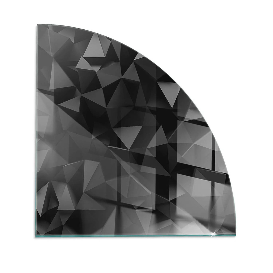 Tulup Glasplatte für Kamin in Schwarz, B/B: 100 x 100 cm - Bild 2