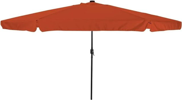 vidaXL Gartenparasol aus Polyester und Stahl in Rot und Schwarz, B/T/H: 395 x 395 x 245 cm - Bild 1