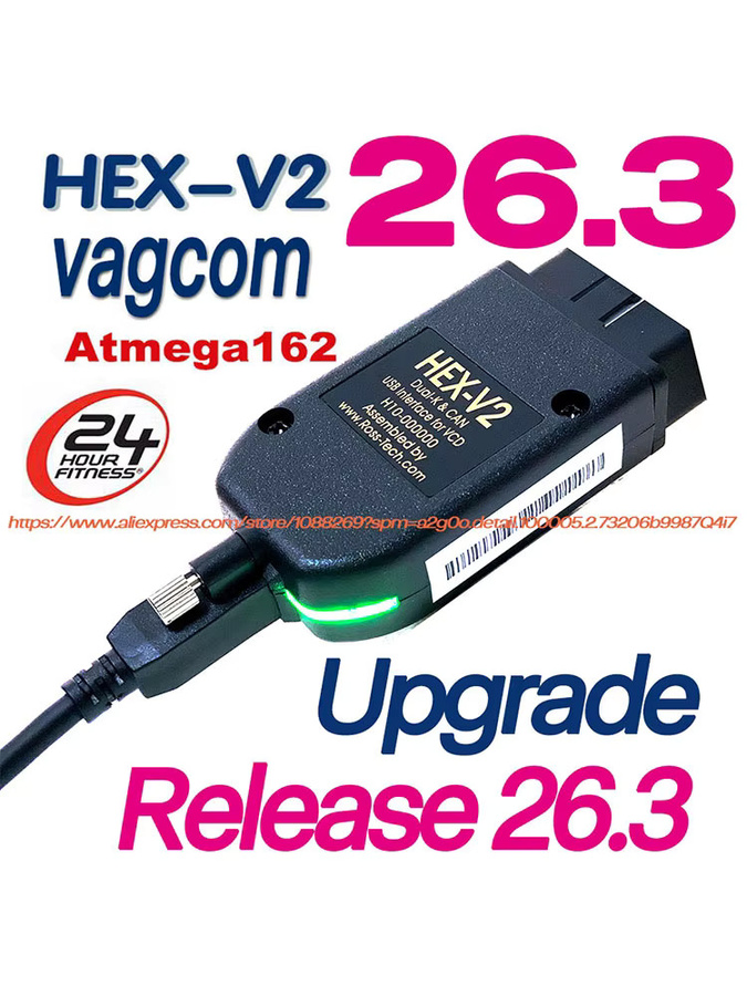 VCDS Auto Diagnose- und Codierungsgerät VAG COM VAG HEX V2 Hardware-Schnittstelle für VW Audi Skoda Seat in Schwarz - Bild 4