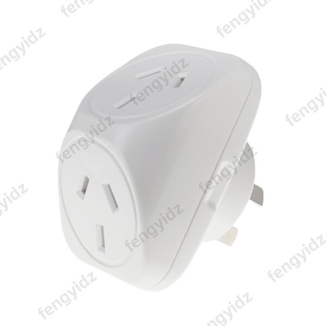 Fengyidz 3er-Set Australien-Neuseeland-Konverter, SAA Multi-Stecker und Ein-in-Zwei-Verlängerungsadapter in Weiß - Bild 1