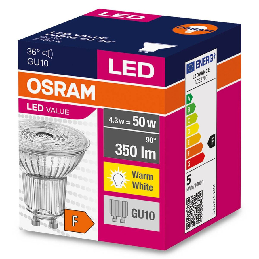 OSRAM LED Strahler Value PAR16 50 36° 4.3W GU10 Warmweiß - Bild 3