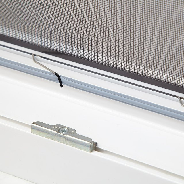 Hecht Alu Fensterbausatz Slim Pollenschutz in Braun, B: 100 cm, H: 120 cm - Bild 1
