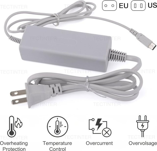 Nintendo Wii U AC Adapter Netzteil und Wandladegerät mit EU-Stecker für Konsole und Gamepad - Bild 1