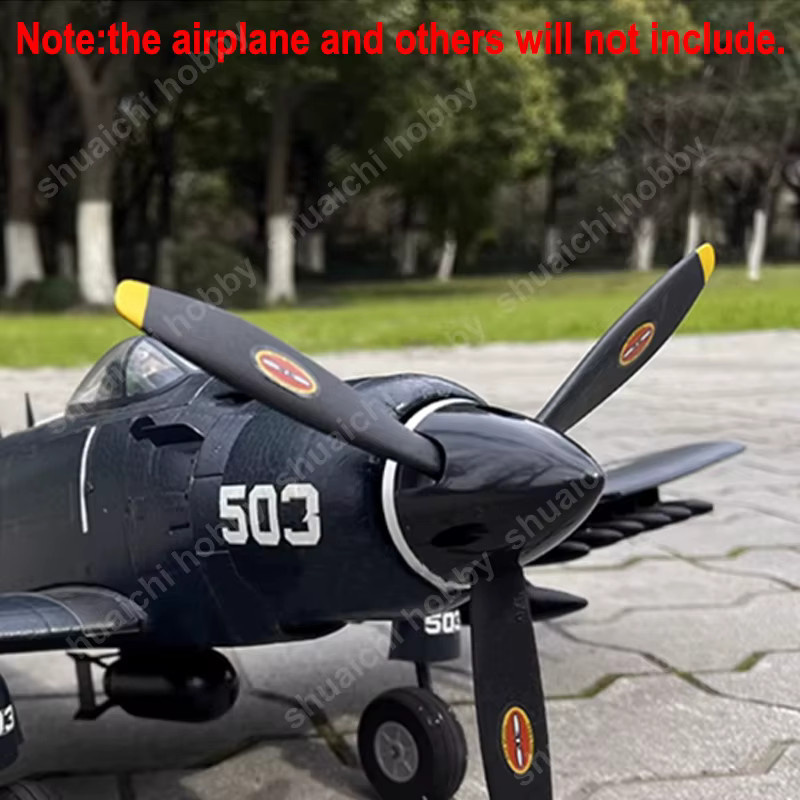 YUENHOANG 3 Klingen Propeller für RC Modell Flugzeug, Zubehör, Schwarz - Bild 2