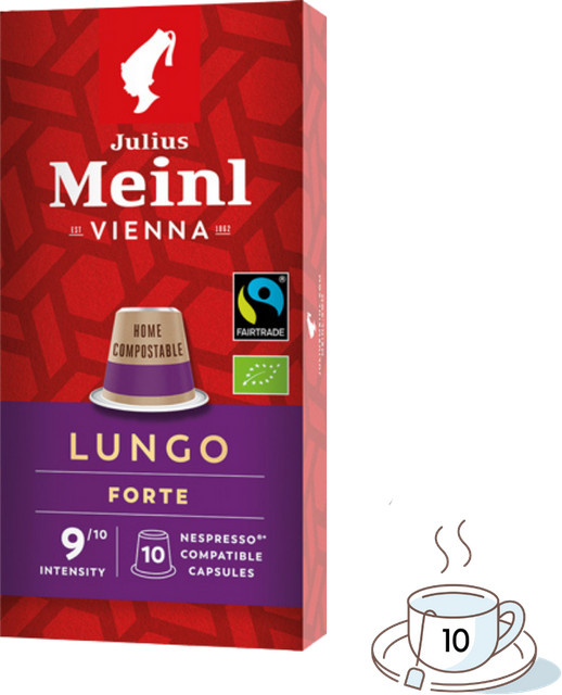 Julius Meinl Inspresso Fairtrade Lungo, Kaffeekapseln, 10 Stück, 56g - Bild 1