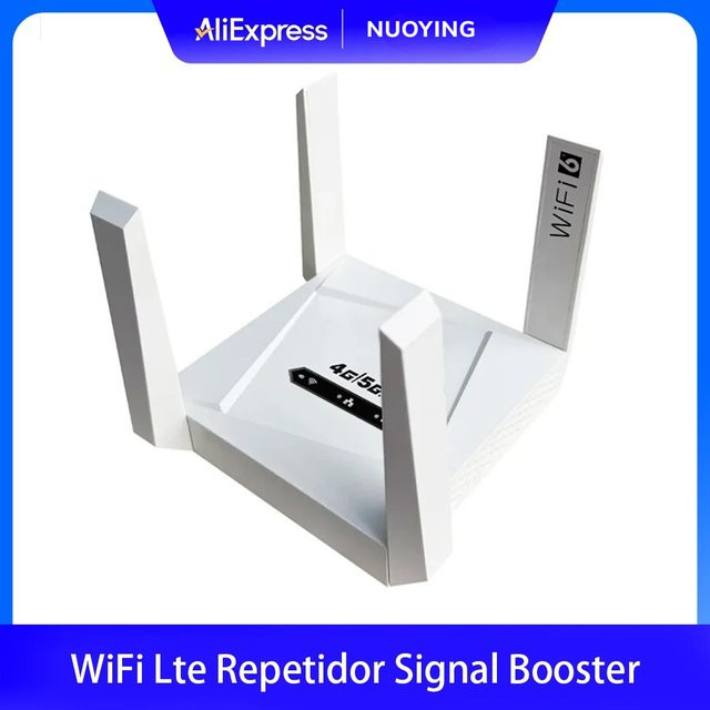 NUOYING WiFi 6 CPE Repeater 300Mbps kabelloser Signalverstärker für 4G und 5G LTE in Weiß mit EU-Stecker - Bild 1