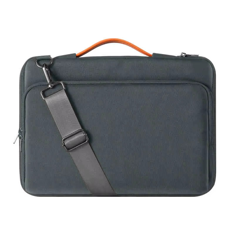 Dormin stoßfeste Umhängetasche in Grau mit verstellbarem Riemen und Griff für MacBook Air 13, MateBook 14, Xiaoxin 16 Pro, Apple, Huawei und Lenovo - Bild 3