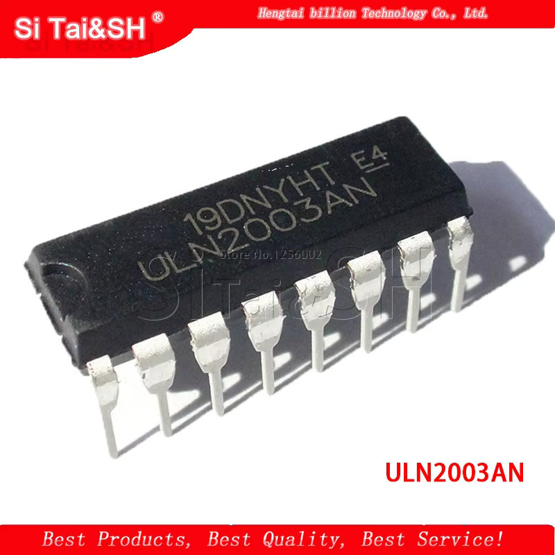 Si Tai&SH ULN2003AN DIP-16 Darlington Transistor Array Set, 10 Stück, Schwarz - Bild 2