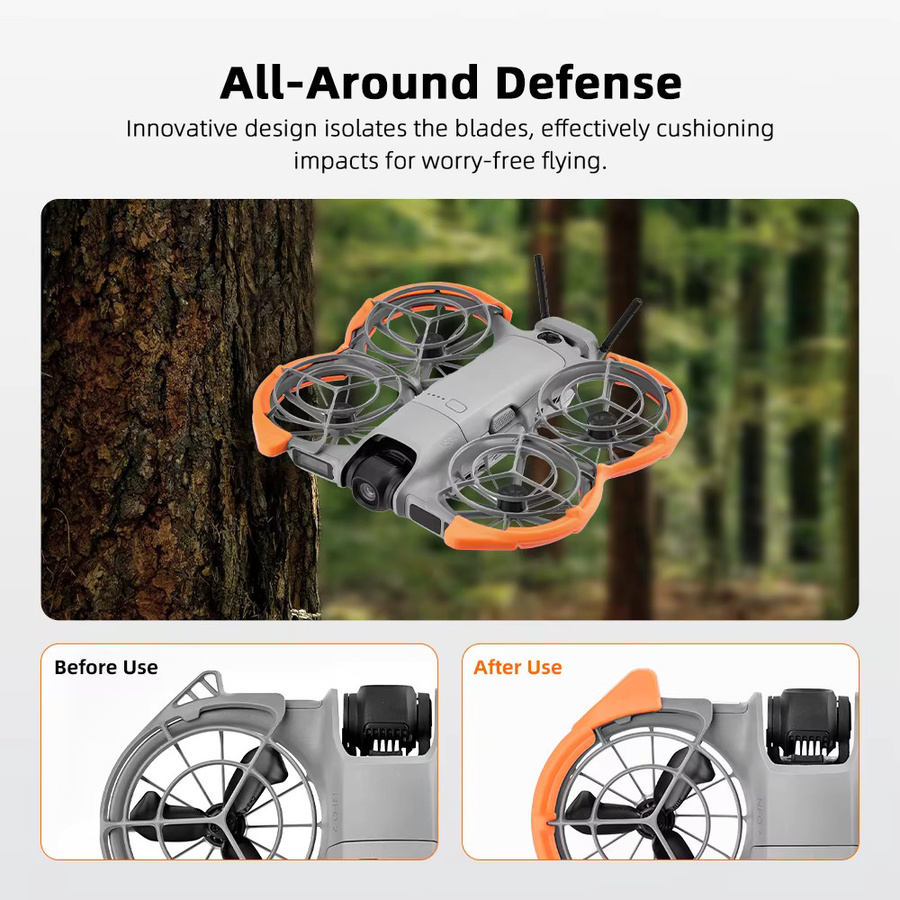 BRDRC Propellerschutz für DJI Neo 2 Drohne in Orange - Bild 3