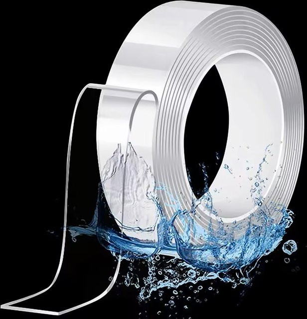 Nano Super Strong doppelseitiges Klebeband, wasserfestes und wiederverwendbares transparentes Klebeband, hitzebeständig für Zuhause und Badezimmer - Bild 1