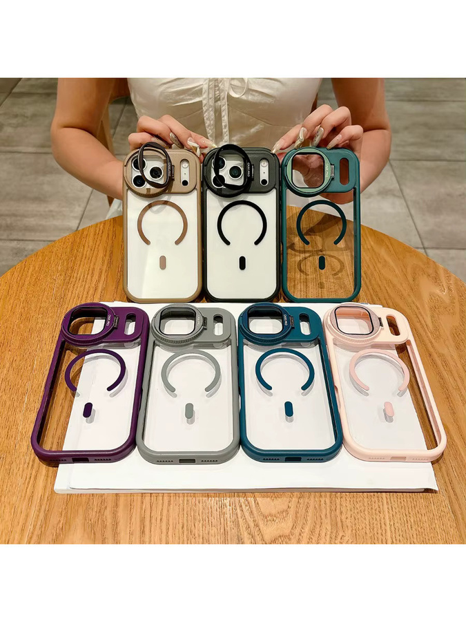 LICOERS Schutzhülle mit magnetischem Ständer für iPhone Air 17 Pro Max, 17 Air und 17 Pro, transparent, mit Kameraschutz und stoßfestem Design - Bild 5