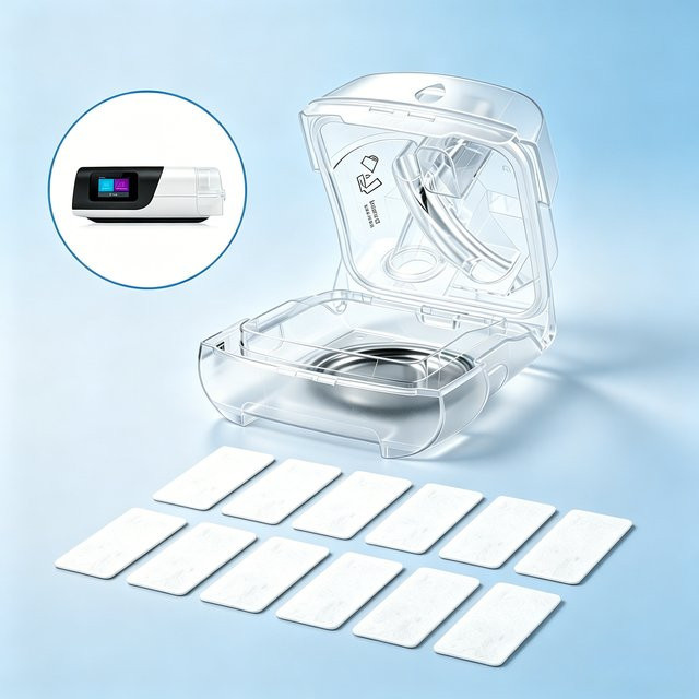 SUOLAER Ersatz-Wasserkammer mit 20 Filtern für Airsense 11 und AirCurve 11 CPAP, Luftbefeuchtertank HumidAir Tub für S11, transparent, 380 ml - Bild 1