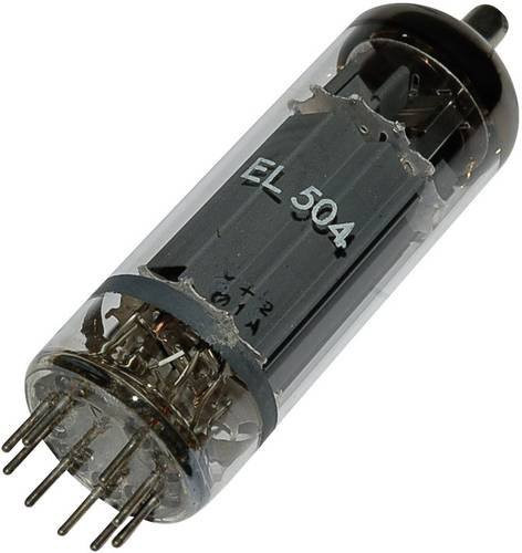 Philips EL 504 Elektronenröhre Endpentode mit 9 Polzahl und Magnoval Sockel in Transparent - Bild 1