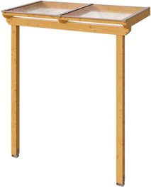 Skanholz Vordach Anklam Pultdach aus Fichte mit Polycarbonat in Eiche Hell, Breite: 225 cm, Tiefe: 124 cm, Höhe: 90 cm - Bild 1