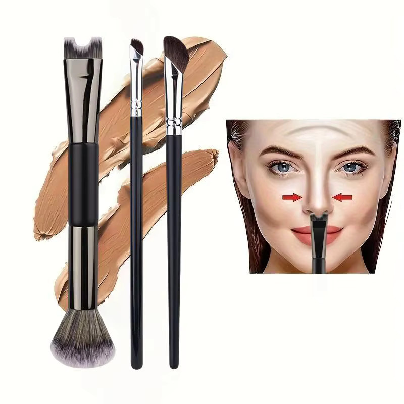 YOVIP Make-up-Pinsel, U-förmig, zwei Köpfe, Unisex - Bild 3