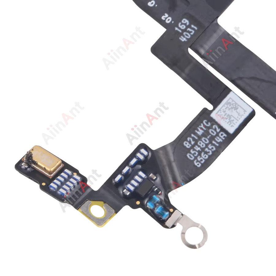 OEM Ersatzteil-Set für Apple iPhone 16 Pro Max Plus und 16e mit NFC, Bluetooth, GPS, Mobilfunkantenne, WLAN-Flexkabel und Mikrofon in Schwarz - Bild 2