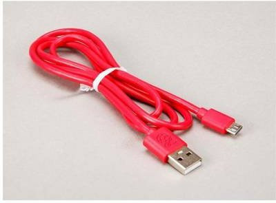 Raspberry Pi SC0557 Daten- und Stromkabel mit USB 2.0 Stecker A auf USB 2.0 Micro-B in Rot, Länge: 1,00 m - Bild 1