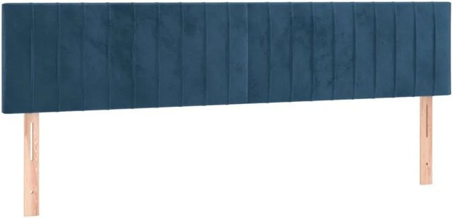 vidaXL LED Kopfteil aus Samt in Dunkelblau, B/T/H: 180 x 5 x 78-88 cm - Bild 1