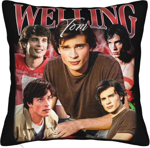 JMG Clothing Vintage Welling Tom Kissenbezug mit Grafik-Print, Multicolor, B/B: 40 x 40 cm - Bild 1