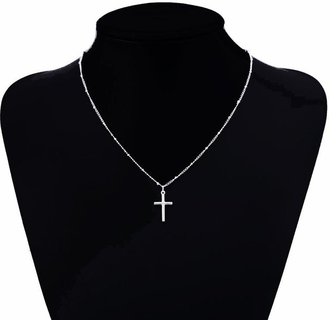 VKME Halskette Jesus Kreuz, Silber, Damen - Bild 1