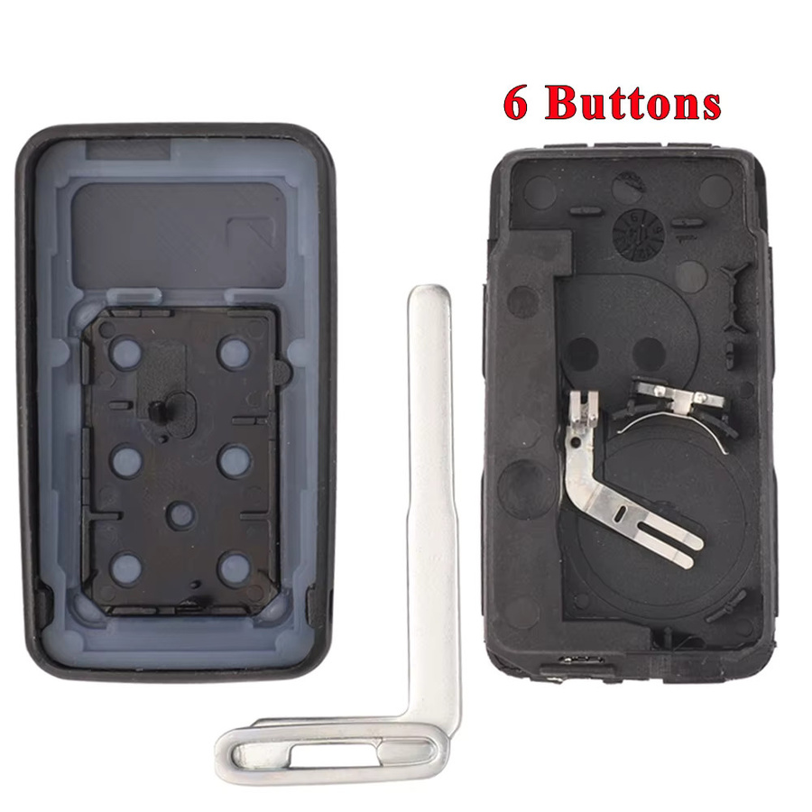 Jingyuqin Smart Auto Schlüssel Shell Fall Fob Fernbedienung Abdeckung Ersatz für Volvo S60 V60 S80 XC70 XC60 V70 V40 2008-2017, Schwarz, 5/6 Tasten - Bild 4