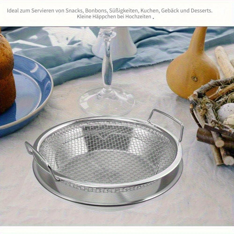 2-teiliges Küchenset von YC Direct mit runder Edelstahlpfanne und Fettsieb in Silber - Bild 8