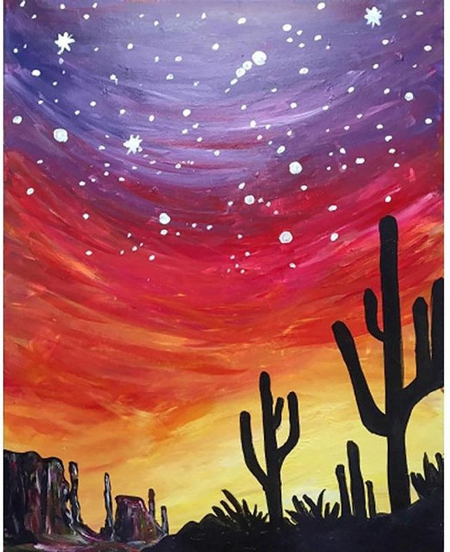 FIYO Diamond Painting Set Wüstenhimmel als 5D DIY Mosaik Dekoration, mehrfarbig, B: 30 cm, H: 20 cm - Bild 1