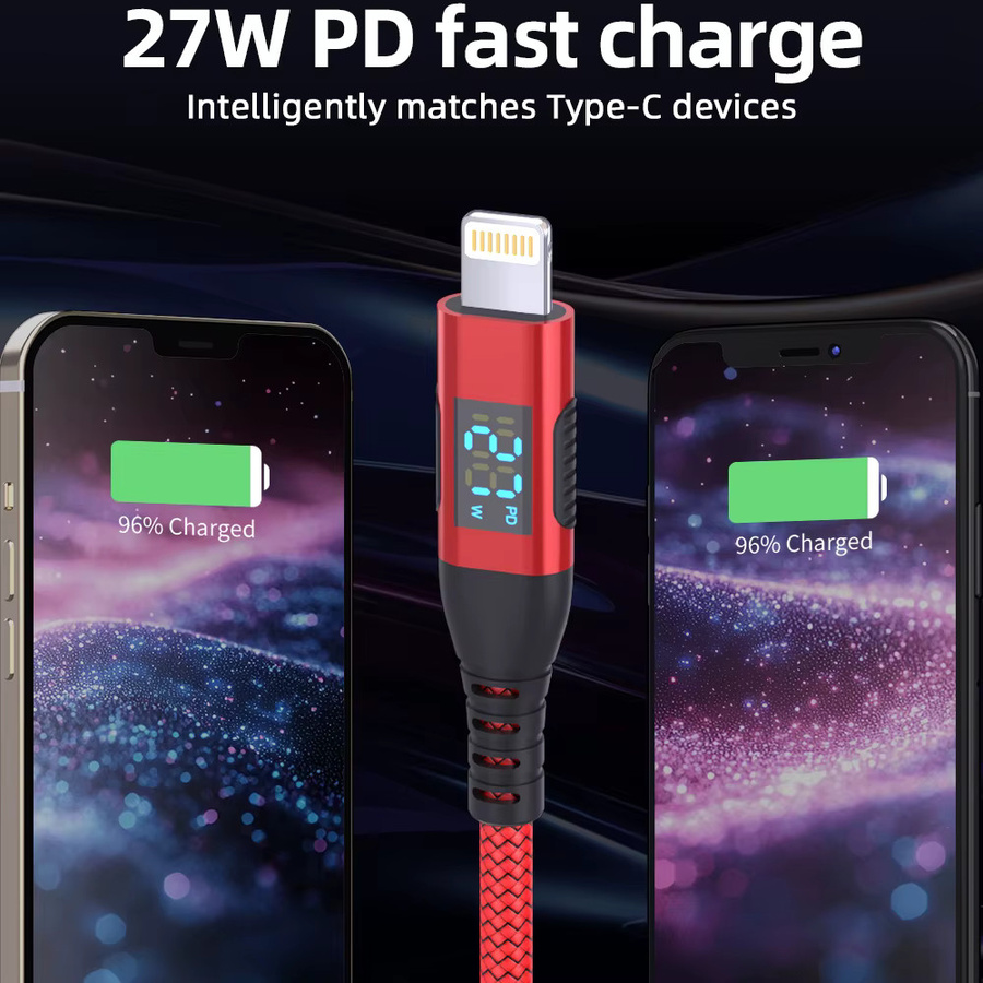LAIHONEN USB-C auf Lightning Kabel mit LED-Anzeige, MFi-zertifiziert, 3 Meter Länge für iPhone 14 Pro Max - Bild 2