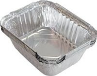 Napoleon Fettauffangschalen aus Aluminium, 5er Set, silberfarben, B/T: 14,7 x 12,2 cm - Bild 1