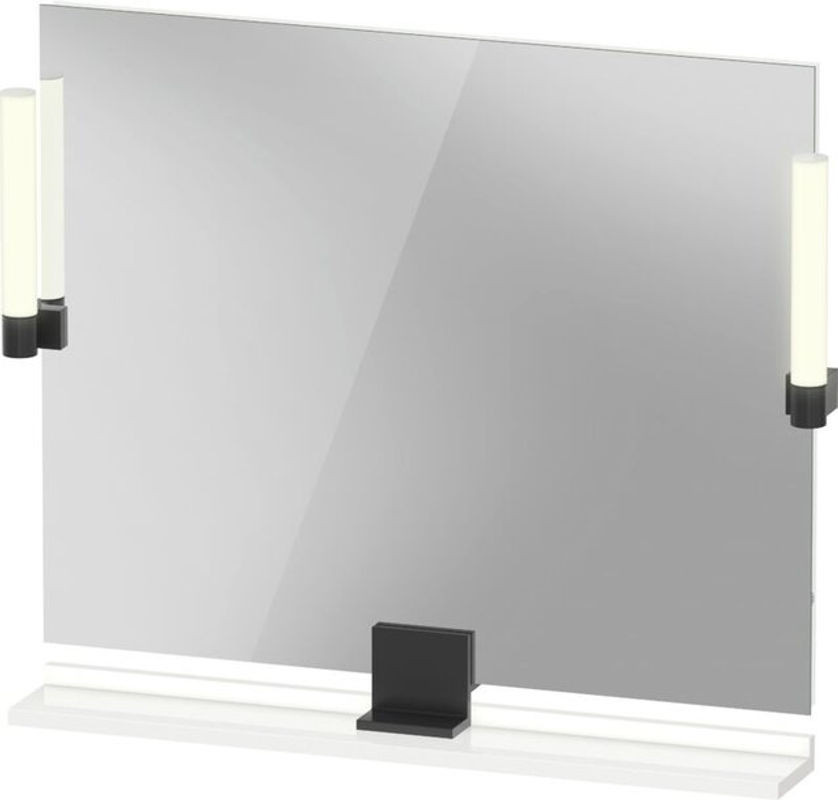 Duravit Sivida Spiegel mit LED-Beleuchtung in Diamantschwarz Matt, B/H/T: 85 x 65 x 3,6 cm - Bild 1