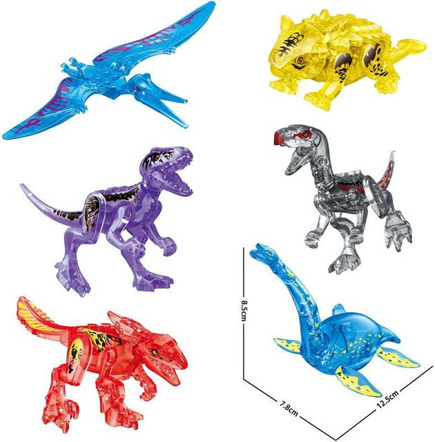 LEGO Dinosaurier Baustein Transparent Tyrannosaurus Rex, Blau, ab 6 Jahren - Bild 1