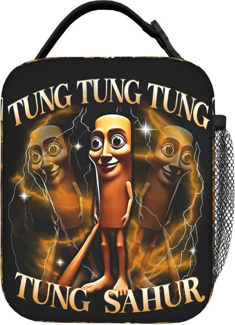 Isolierte Lunchtasche von Fancy Style Studio in Schwarz, wiederverwendbare Kühltasche für Brotdosen - Bild 1