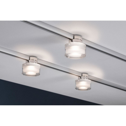 Paulmann URail Topa Dot LED Schienensystem-Leuchte, Chrom und Transparent, B/H/T: 8 x 7,3 x 8 cm - Bild 2