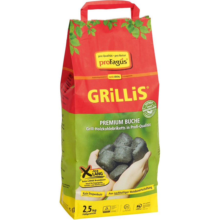 Grillis Buchen Holzkohlebriketts, 2,5 kg - Bild 2