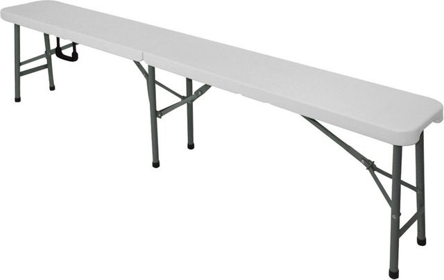 Stalgast Klappbank für den Garten in Weiß/Grau, B/T/H: 183 x 28 x 43 cm - Bild 1
