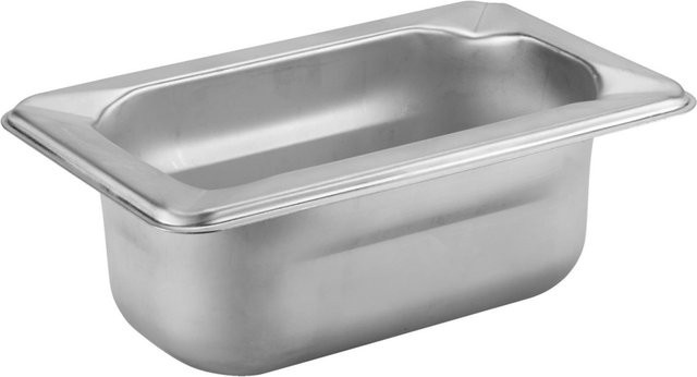 PULSIVA GN-Behälter 1/9 Profi aus Edelstahl, Farbe: Silber, B/T/H: 10,8 x 17,6 x 6,5 cm, Volumen: 0,7 l - Bild 1