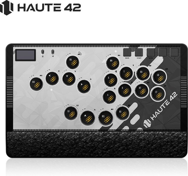 Haute42 C-AT Leverless Fighting Game Controller Hitbox Arcade Stick für PC und PlayStation in Weiß - Bild 1