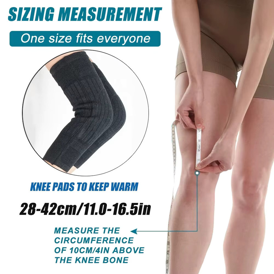 BYEPAIN Kniebandage aus Kaschmirwolle, Unisex, 1 Paar - Bild 2