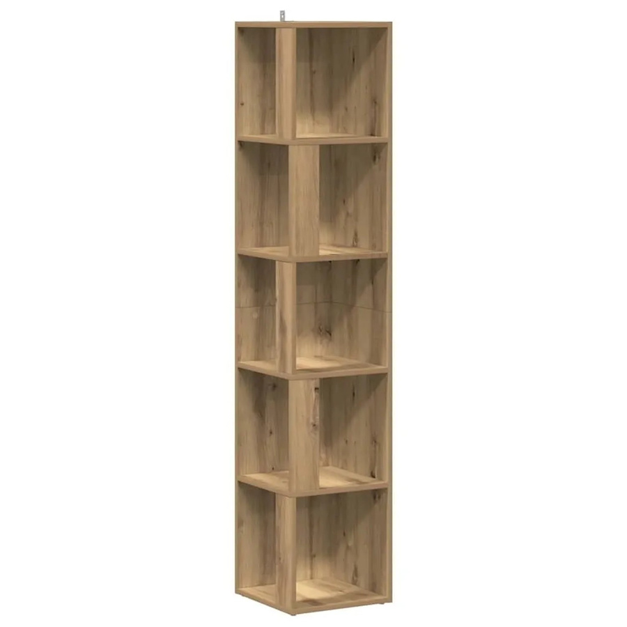 vidaXL Eckregal Artisan-Eiche in Braun aus Holzwerkstoff, B/T/H: 33 x 33 x 165 cm - Bild 2