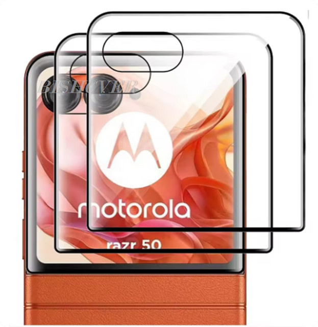 3er-Set 9D gehärtetes Glas Schutzfolie für Motorola Razr 60 Ultra, Razr 60 Pro, Razr 50 und Razr Plus, transparent - Bild 1