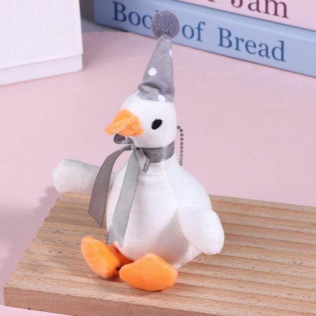 Schlüsselanhänger Gänse Plüsch, Weiß, 20cm, Kinder und Erwachsene - Bild 1